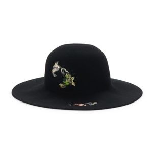 RAG & BONE Embroidered Wool Fedora Hat NWT